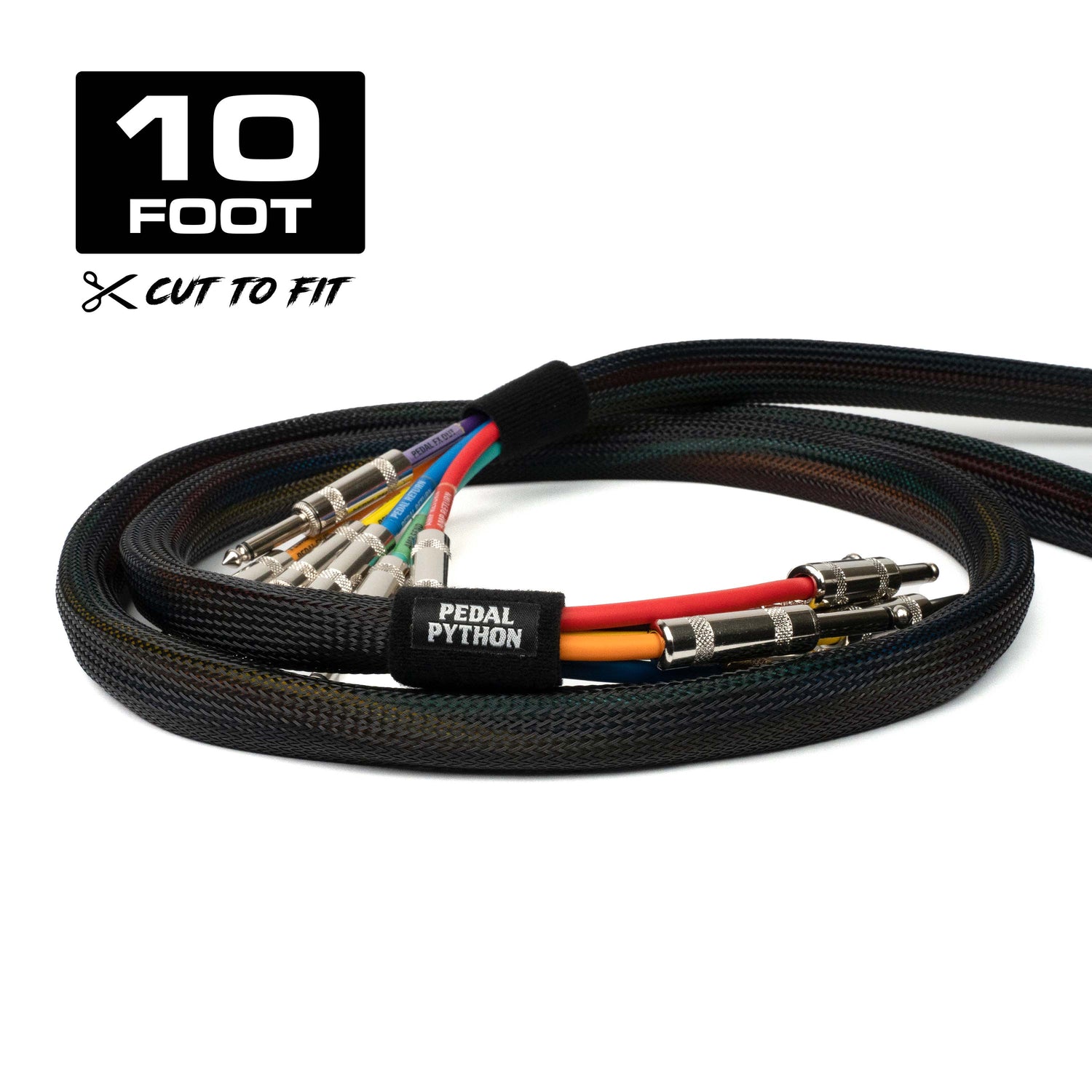1 inch Snakeskin Cable Management Kit - Black - 8 Feet Pack