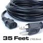 35 Foot Long AC Power Cord for Pedalboard Power Supplies & Multi-Effects Pedals