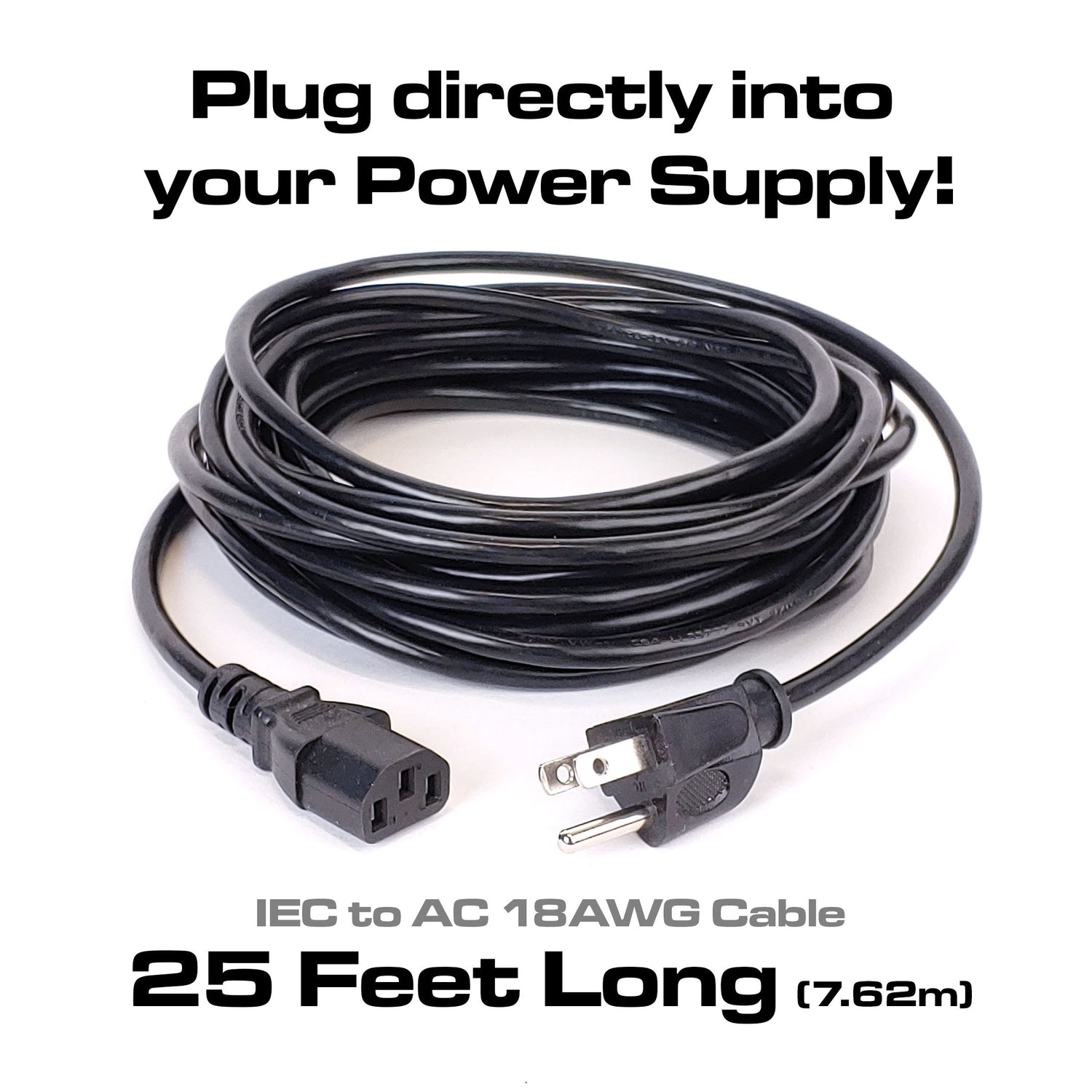 25 Foot Long Power Cord for Pedalboard Power Supplies & – Pedal Python